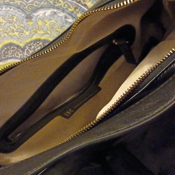 INC Koleene Cognac Hobo Bag Purse Handbag Black - Picture 7 of 9